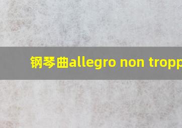 钢琴曲allegro non troppo